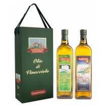 【義大利 永健-2入禮盒組-免運】純天然葡萄籽油1Lx1瓶 + 純天然玄米油1Lx1瓶